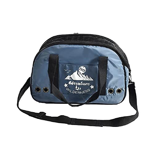 Bobby Aventure - Tragetasche für Katzen und kleine Hunde 50 x 32 x 30 cm - Hundetragetasche, Katzen mit Transport-Schultergurt, Rucksack für Haustiere, Blau, 45 x 18 x 30 cm - (max. 6 KG) von Bobby