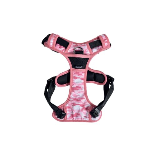 Bobby Camouflage Comfort Hundegeschirr Rückenlänge 32 cm mit Doppelring aus Metall, Farbe Camouflage Pink, Größe L/Brustumfang 56-73 cm Bobby Camouflage Comfort Hundegeschirr Rückenlänge 32 cm mit Doppelring aus Metall, Farbe Camouflage Pink, Größe L/Brustumfang 56-73 cm von Bobby