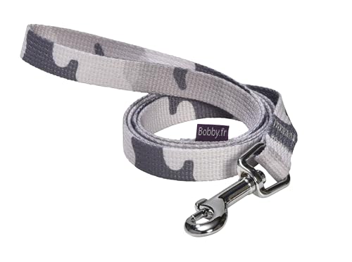 Bobby Camouflage Hundeleine 100 cm für Hunde Größe M mit Sicherheits-Karabiner aus robustem Metall, Camouflage Grau Bobby Camouflage Hundeleine 100 cm für Hunde Größe M mit Sicherheits-Karabiner aus robustem Metall, Camouflage Grau von Bobby