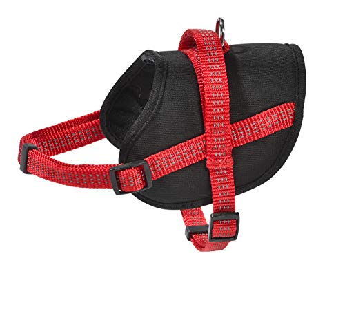 Bobby Easy Safe - Hundegeschirr mit Anhänger, Hundegeschirr für mittelgroße kleine große Hunde aus Nylon, sicher, komfortabel, reflektierend, rot, 29-42x1,6 cm Bobby Easy Safe - Hundegeschirr mit Anhänger, Hundegeschirr für mittelgroße kleine große Hunde aus Nylon, sicher, komfortabel, reflektierend, rot, 29-42x1,6 cm von Bobby