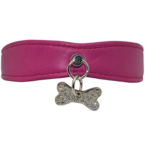 Bobby Halsband Os Crystal, Größe 40, rosa von Bobby