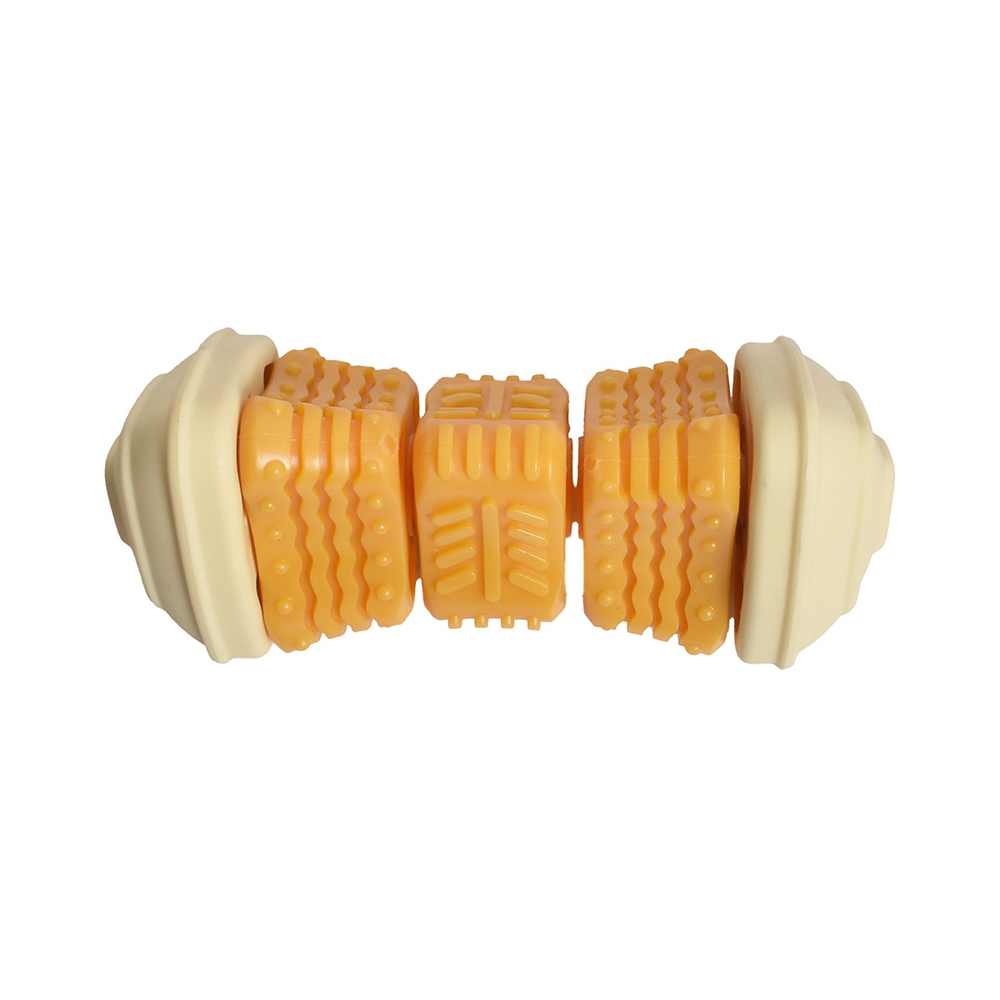 Bobby Hundespielzeug Onigiri - gelb:  L 14,5 x B 6,5 x H 6,5 cm von Bobby