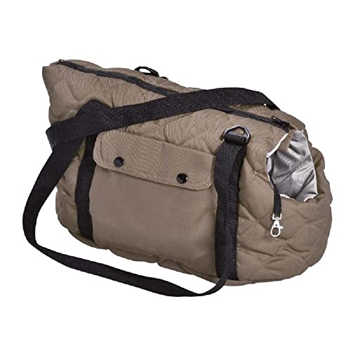 Bobby Promenade – Hunde- und Katzentrage Small Size 40x23x23 cm – Hundetragetasche, Katzen mit Transport-Schultergurt, Rucksack für Haustiere, Braun (Größe S) von Croci