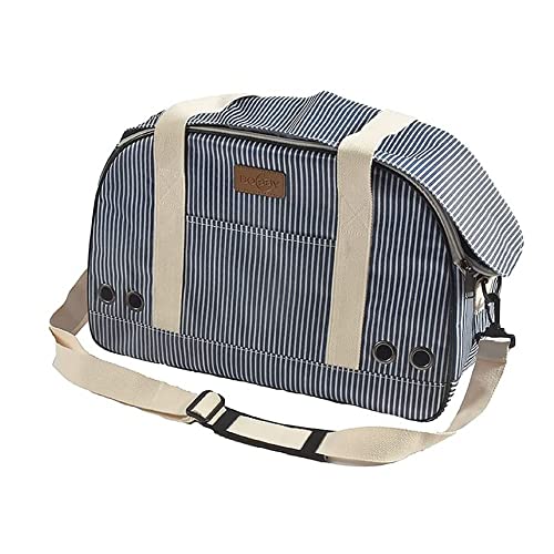 Bobby Tennis Bag – Katzentragetasche und für kleine und mittelgroße Hunde 45 x 18 x 30 cm – Hundetragetasche, Katzen mit Schultergurt, Rucksack für Haustiere, blau von Bobby
