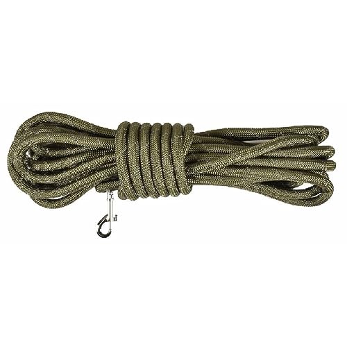 Bobby Walk 10 M – Hundeleine 3 Meter/1,2 cm dick, schlauchförmige Hundeleine, strapazierfähiges Nylon, Khaki, 10 Meter von Bobby