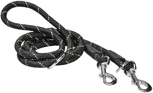 Bobby Walk – Schlauchförmige Hundeleine, Trainingshundeleine, strapazierfähiges Nylon, 3 Längen, Schwarz, 180 x 1,2 cm von Bobby