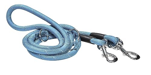 Bobby Walk – Schlauchförmige Hundeleine, Trainingshundeleine mit Karabiner, strapazierfähiges Nylon, 3 Längen, Blau, 189 x 1,2 cm von Bobby