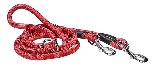 Bobby Walk – Schlauchförmige Hundeleine, Trainingshundeleine mit Karabiner, strapazierfähiges Nylon, 3 Längen, Rot, 189 x 1,2 cm Bobby Walk – Schlauchförmige Hundeleine, Trainingshundeleine mit Karabiner, strapazierfähiges Nylon, 3 Längen, Rot, 189 x 1,2 cm von Bobby
