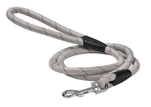 Bobby Walk - Schlauchförmige Hundeleine, Trainingshundeleine mit Karabiner, strapazierfähiges Nylon, Grau, 124 x 1,2 cm Bobby Walk - Schlauchförmige Hundeleine, Trainingshundeleine mit Karabiner, strapazierfähiges Nylon, Grau, 124 x 1,2 cm von Bobby