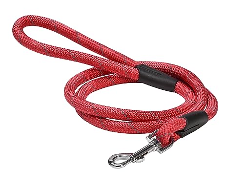 Bobby Walk – Schlauchförmige Hundeleine, Trainingshundeleine mit Karabiner, strapazierfähiges Nylon, Rot, 124 x 1,2 cm Bobby Walk – Schlauchförmige Hundeleine, Trainingshundeleine mit Karabiner, strapazierfähiges Nylon, Rot, 124 x 1,2 cm von Bobby