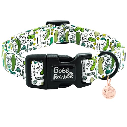 Bobo Rainbow Hundehalsband, Dilldruck, verstellbar, bequem, Frühling, Sommer, Welpenhalsband, niedliches Baumwollhalsband, langlebiges Geschenk für große Hunde Bobo Rainbow Hundehalsband, Dilldruck, verstellbar, bequem, Frühling, Sommer, Welpenhalsband, niedliches Baumwollhalsband, langlebiges Geschenk für große Hunde von Bobo Rainbow