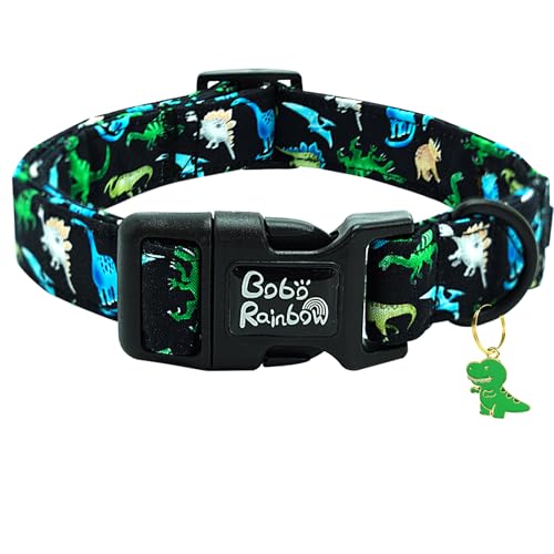 Bobo Rainbow Hundehalsband, Dinosaurier-Design, verstellbar, bequem, Frühling, Sommer, Welpenhalsband, niedliches Baumwollhalsband, langlebige Halskette, Geschenk für X-Small Hunde Bobo Rainbow Hundehalsband, Dinosaurier-Design, verstellbar, bequem, Frühling, Sommer, Welpenhalsband, niedliches Baumwollhalsband, langlebige Halskette, Geschenk für X-Small Hunde von Bobo Rainbow