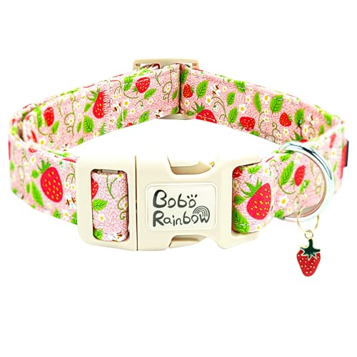 Bobo Rainbow Hundehalsband, Erdbeer-Hundehalsband, verstellbar, niedliches Haustierhalsband, weiches Halsband, bequemes Hundehalsband, Frühling, Welpenhalsband, Rosa, Hundehalsband, Baumwolle, Bobo Rainbow Hundehalsband, Erdbeer-Hundehalsband, verstellbar, niedliches Haustierhalsband, weiches Halsband, bequemes Hundehalsband, Frühling, Welpenhalsband, Rosa, Hundehalsband, Baumwolle, von Bobo Rainbow