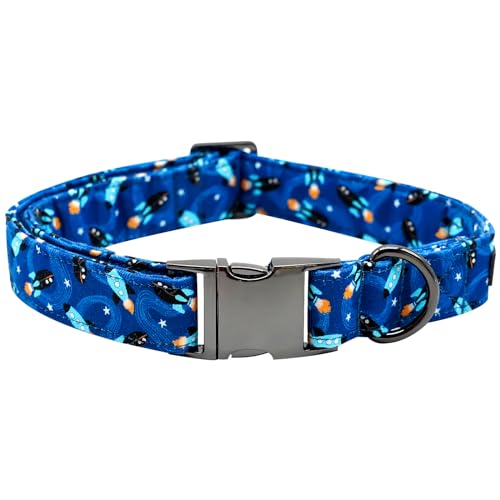 Bobo Rainbow Hundehalsband, Haustierhalsband, Sommer-Hundehalsband, langlebiges Metall, Haustierhalsband, Rakete, Junge, Hundehalsband, verstellbar, für kleine, mittelgroße und große Hunde von Bobo Rainbow