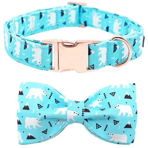 Bobo Rainbow Hundehalsband, Schleife, Hundehalsband, blaues Bärenmuster, Haustierhalsband, niedlich, Fliege, weich, für Mädchen und Jungen, mit Metallschnalle für kleine Hunde Bobo Rainbow Hundehalsband, Schleife, Hundehalsband, blaues Bärenmuster, Haustierhalsband, niedlich, Fliege, weich, für Mädchen und Jungen, mit Metallschnalle für kleine Hunde von Bobo Rainbow