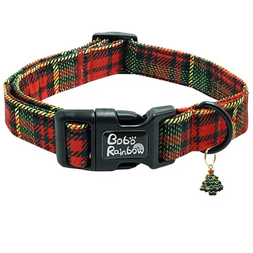 Bobo Rainbow Hundehalsband, Weihnachts-Haustier-Halsband, Urlaub, Hundehalsband, Weihnachten, kariert, strapazierfähig, niedliches Hundehalsband, weiches Hundehalsband, verstellbares Hundehalsband für Bobo Rainbow Hundehalsband, Weihnachts-Haustier-Halsband, Urlaub, Hundehalsband, Weihnachten, kariert, strapazierfähig, niedliches Hundehalsband, weiches Hundehalsband, verstellbares Hundehalsband für von Bobo Rainbow