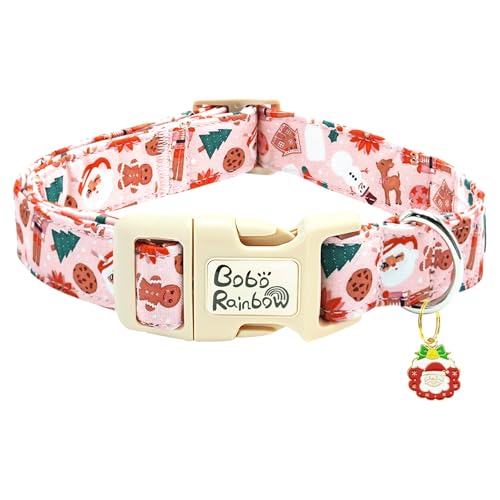 Bobo Rainbow Hundehalsband, Weihnachts-Haustier-Halsband, Urlaubs-Hundehalsband, Lebkuchenmann und Schneemann-Druck, Haustier-Halsband, langlebiges Halsband, niedliches Halsband für Jungen und Bobo Rainbow Hundehalsband, Weihnachts-Haustier-Halsband, Urlaubs-Hundehalsband, Lebkuchenmann und Schneemann-Druck, Haustier-Halsband, langlebiges Halsband, niedliches Halsband für Jungen und von Bobo Rainbow