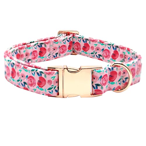 Bobo Rainbow Hundehalsband, weiches rosa Blumendruck, strapazierfähiges Metallhalsband, niedliches Hundehalsband, verstellbares Hundehalsband für X-Small Hunde Bobo Rainbow Hundehalsband, weiches rosa Blumendruck, strapazierfähiges Metallhalsband, niedliches Hundehalsband, verstellbares Hundehalsband für X-Small Hunde von Bobo Rainbow