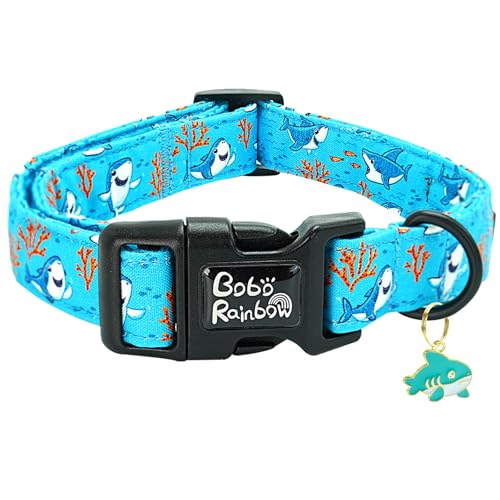 Bobo Rainbow Hundehalsband-Cute Shark Hundehalsband, verstellbares Haustierhalsband, weiches Halsband, bequemes Hundehalsband, Welpenhalsband, Korallenhalsband, Baumwolle, Hundehalsband, langlebige Bobo Rainbow Hundehalsband-Cute Shark Hundehalsband, verstellbares Haustierhalsband, weiches Halsband, bequemes Hundehalsband, Welpenhalsband, Korallenhalsband, Baumwolle, Hundehalsband, langlebige von Bobo Rainbow