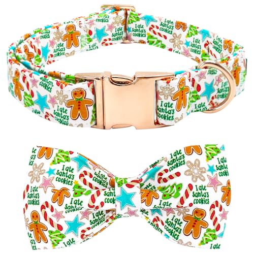 Bobo Rainbow Hundehalsband Weihnachten Haustier Halsband Winter Hundehalsband Lebkuchenmann Druck Haustier Halsband Weich Niedlich Hundehalsband mit Fliege Verstellbare Metallschnalle Halsband Bobo Rainbow Hundehalsband Weihnachten Haustier Halsband Winter Hundehalsband Lebkuchenmann Druck Haustier Halsband Weich Niedlich Hundehalsband mit Fliege Verstellbare Metallschnalle Halsband von Bobo Rainbow