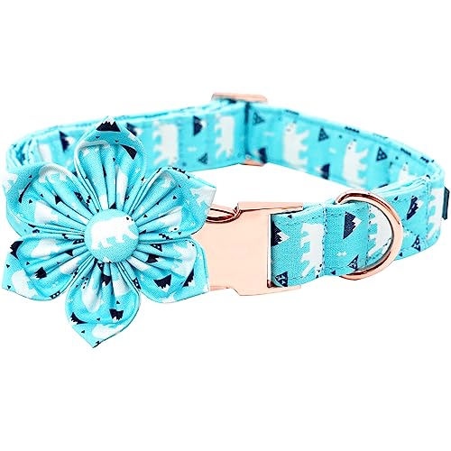 Bobo Rainbow Hundehalsband mit Blume, Blau Bär Hund Blumen Halsband Haustier Halsband Blume Hund Niedlich Hundehalsband Junge Mädchen Verstellbares Hundehalsband für Mittlere Hunde Bobo Rainbow Hundehalsband mit Blume, Blau Bär Hund Blumen Halsband Haustier Halsband Blume Hund Niedlich Hundehalsband Junge Mädchen Verstellbares Hundehalsband für Mittlere Hunde von Bobo Rainbow