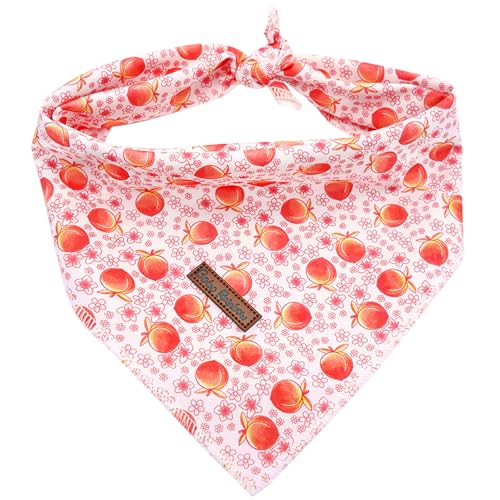 Bobo Rainbow Hundehalstuch, 1 Stück, rosa Pfirsichdruck, für Frühling und Sommer, niedliches Lätzchen, Schal, quadratisch, weich, Hundehalstuch, Welpenhalstücher für kleine, mittelgroße und große Bobo Rainbow Hundehalstuch, 1 Stück, rosa Pfirsichdruck, für Frühling und Sommer, niedliches Lätzchen, Schal, quadratisch, weich, Hundehalstuch, Welpenhalstücher für kleine, mittelgroße und große von Bobo Rainbow