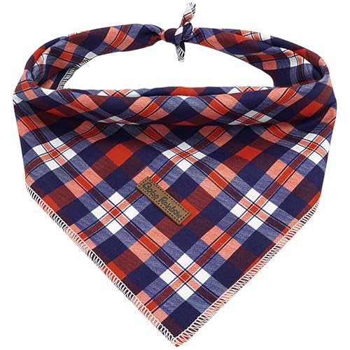 Bobo Rainbow Hundehalstuch, 1 x karierter Druck, Weihnachtstuch, Halstuch, Lätzchen, Schal, quadratisch, niedliches Hundehalstuch, weiches Hundehalstuch, Haustierhalstücher für kleine, mittelgroße und Bobo Rainbow Hundehalstuch, 1 x karierter Druck, Weihnachtstuch, Halstuch, Lätzchen, Schal, quadratisch, niedliches Hundehalstuch, weiches Hundehalstuch, Haustierhalstücher für kleine, mittelgroße und von Bobo Rainbow