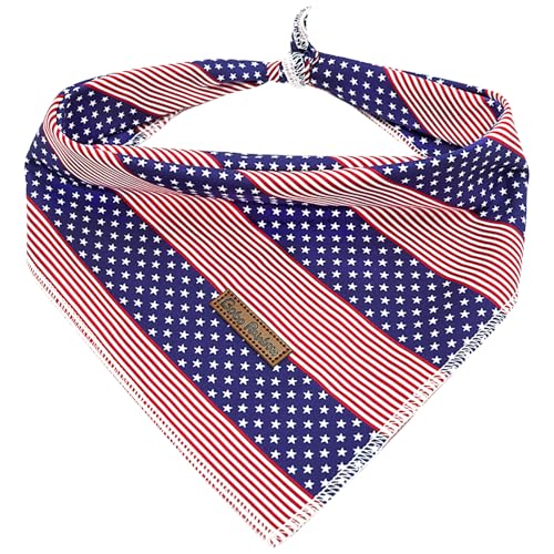 Bobo Rainbow Hundehalstuch, Motiv: amerikanische Flagge, Unabhängigkeit, Urlaub, Halstuch, niedliches Lätzchen, Schal, quadratisch, weich, für kleine, mittelgroße und große Hunde, 1 Stück Bobo Rainbow Hundehalstuch, Motiv: amerikanische Flagge, Unabhängigkeit, Urlaub, Halstuch, niedliches Lätzchen, Schal, quadratisch, weich, für kleine, mittelgroße und große Hunde, 1 Stück von Bobo Rainbow