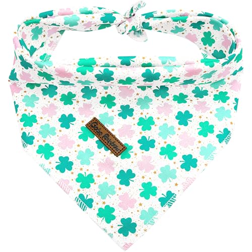 Bobo Rainbow Hundehalstuch, niedlicher Trefoi-Druck, St. Patrick's Day, Bandana, Frühlingstuch, Lätzchen, Schal, quadratisch, weich, für kleine, mittelgroße und große Hunde, 1 Stück Bobo Rainbow Hundehalstuch, niedlicher Trefoi-Druck, St. Patrick's Day, Bandana, Frühlingstuch, Lätzchen, Schal, quadratisch, weich, für kleine, mittelgroße und große Hunde, 1 Stück von Bobo Rainbow