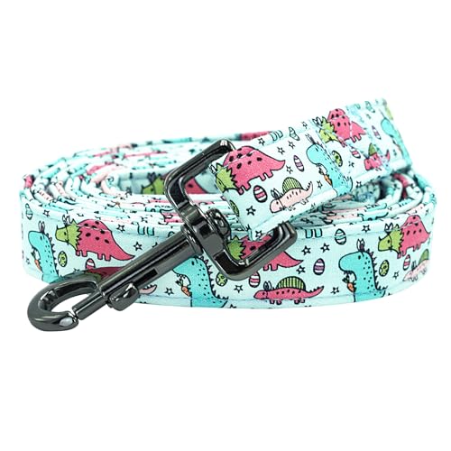 Bobo Rainbow Hundeleine, blau-rosa Dinosaurier-Druck, für Jungen/Mädchen, langlebig, stark, strapazierfähig, bequem, gepolstert, Welpenleinen für kleine, mittelgroße und große Hunde Bobo Rainbow Hundeleine, blau-rosa Dinosaurier-Druck, für Jungen/Mädchen, langlebig, stark, strapazierfähig, bequem, gepolstert, Welpenleinen für kleine, mittelgroße und große Hunde von Bobo Rainbow