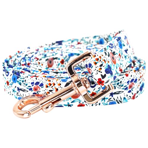 Bobo Rainbow Hundeleine, blauer Blumendruck, bequem gepolstert, strapazierfähig, für kleine bis große Hunde Bobo Rainbow Hundeleine, blauer Blumendruck, bequem gepolstert, strapazierfähig, für kleine bis große Hunde von Bobo Rainbow