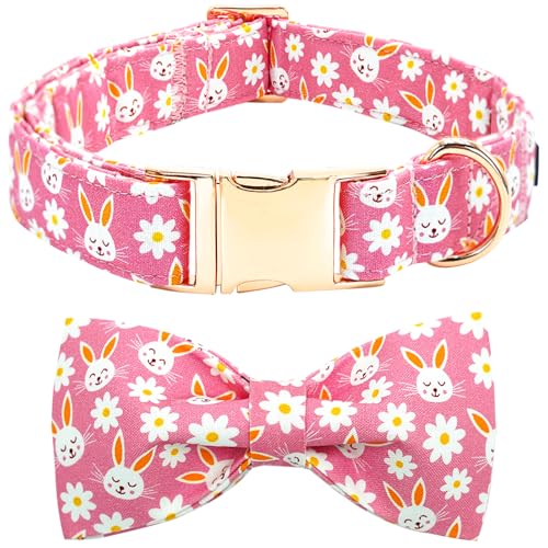 Bobo Rainbow Oster-Hundehalsband, Rosa, Kaninchen, verstellbar, niedliches Haustierhalsband, weich, rosa Blume, Hundehalsband mit Fliege, Urlaub, Baumwolle, Welpenhalsband, Metallschnalle, Geschenk Bobo Rainbow Oster-Hundehalsband, Rosa, Kaninchen, verstellbar, niedliches Haustierhalsband, weich, rosa Blume, Hundehalsband mit Fliege, Urlaub, Baumwolle, Welpenhalsband, Metallschnalle, Geschenk von Bobo Rainbow