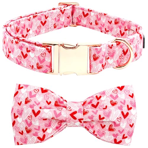 Bobo Rainbow Valentinstag Hundehalsband-Cute Love Heart Hundehalsband Verstellbares Haustierhalsband Rosa Bequemes Hundehalsband Urlaub Welpenhalsband mit Schleife Metallschnalle Halsband Geschenk für Bobo Rainbow Valentinstag Hundehalsband-Cute Love Heart Hundehalsband Verstellbares Haustierhalsband Rosa Bequemes Hundehalsband Urlaub Welpenhalsband mit Schleife Metallschnalle Halsband Geschenk für von Bobo Rainbow