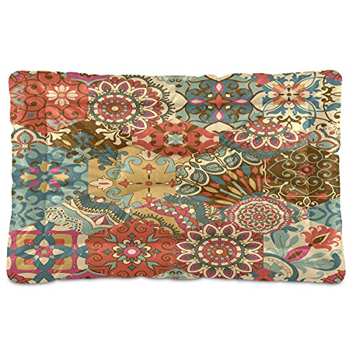 Boccsty Bunte indische marokkanische Haustierbett-Matte mit Blumenmuster, geometrische Hunde-/Katzenkisten-Matte, Hundebett, 45,7 x 61 cm, Haustierkissen für mittelgroße und kleine Welpen Boccsty Bunte indische marokkanische Haustierbett-Matte mit Blumenmuster, geometrische Hunde-/Katzenkisten-Matte, Hundebett, 45,7 x 61 cm, Haustierkissen für mittelgroße und kleine Welpen von Boccsty