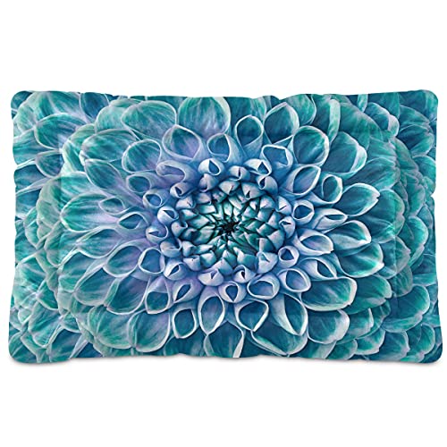 Boccsty Dahlia Haustierbett, türkisfarbene Blume, Hundebett, 45,7 x 61 cm, Haustierkissen, Kissen für mittelgroße und kleine Welpen Boccsty Dahlia Haustierbett, türkisfarbene Blume, Hundebett, 45,7 x 61 cm, Haustierkissen, Kissen für mittelgroße und kleine Welpen von Boccsty