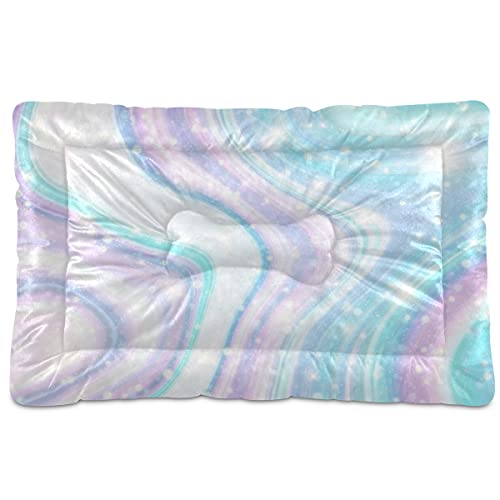 Boccsty Galaxy Fantasy Haustierbett, Pastellfarben, Sterne, Hundebett, 45,7 x 61 cm, Kissen für mittelgroße und kleine Welpen Boccsty Galaxy Fantasy Haustierbett, Pastellfarben, Sterne, Hundebett, 45,7 x 61 cm, Kissen für mittelgroße und kleine Welpen von Boccsty
