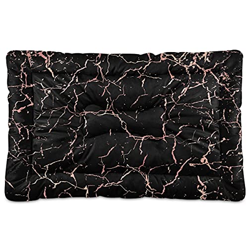 Boccsty Haustierbett, Matte für Hunde und Katzen, Marmorierung, 45,7 x 61 cm, für mittelgroße und kleine Welpen, Roségold Boccsty Haustierbett, Matte für Hunde und Katzen, Marmorierung, 45,7 x 61 cm, für mittelgroße und kleine Welpen, Roségold von Boccsty