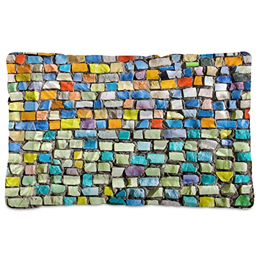 Boccsty Haustierbett, Mosaik-Wandmatte, für Hunde und Katzen, Hundebett, 45,7 x 61 cm, Kissen für mittelgroße und kleine Welpen von Boccsty