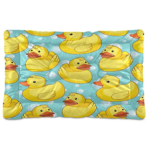 Boccsty Haustierbett, Motiv: niedliche gelbe Enten, Meerjungfrauenschuppen, Hundebett, 61 x 91 cm, Haustierkissen, Kissen für mittelgroße und kleine Welpen Boccsty Haustierbett, Motiv: niedliche gelbe Enten, Meerjungfrauenschuppen, Hundebett, 61 x 91 cm, Haustierkissen, Kissen für mittelgroße und kleine Welpen von Boccsty