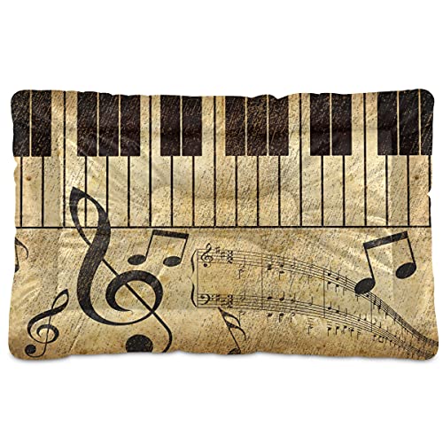 Boccsty Haustierbett, Vintage-Musiknoten, Jazz-Musikklavier für Hunde und Katzen, Hundebett, 61 x 91 cm, Haustierkissen, Kissen für mittelgroße und kleine Welpen Boccsty Haustierbett, Vintage-Musiknoten, Jazz-Musikklavier für Hunde und Katzen, Hundebett, 61 x 91 cm, Haustierkissen, Kissen für mittelgroße und kleine Welpen von Boccsty