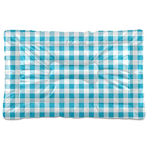 Boccsty Haustierbett, für mittelgroße und kleine Welpen, Schottenkaro, 45,7 x 61 cm, Türkis Boccsty Haustierbett, für mittelgroße und kleine Welpen, Schottenkaro, 45,7 x 61 cm, Türkis von Boccsty