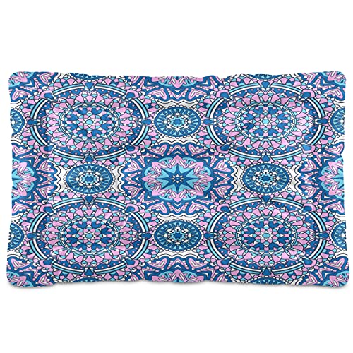 Boccsty Haustierbett, indisches Mandala, marokkanisches Blumenmuster, für Hunde und Katzen, 45,7 x 61 cm, Haustierkissen, Kissen für mittelgroße und kleine Welpen Boccsty Haustierbett, indisches Mandala, marokkanisches Blumenmuster, für Hunde und Katzen, 45,7 x 61 cm, Haustierkissen, Kissen für mittelgroße und kleine Welpen von Boccsty