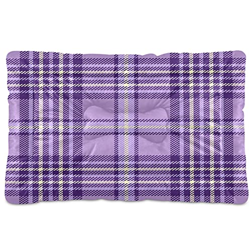 Boccsty Haustierbett-Matte mit Schottenkaromuster, Lavendel, Blume, Hund, Katze, Hundebett, 45,7 x 61 cm, Haustierkissen, Kissen für mittelgroße und kleine Welpen Boccsty Haustierbett-Matte mit Schottenkaromuster, Lavendel, Blume, Hund, Katze, Hundebett, 45,7 x 61 cm, Haustierkissen, Kissen für mittelgroße und kleine Welpen von Boccsty
