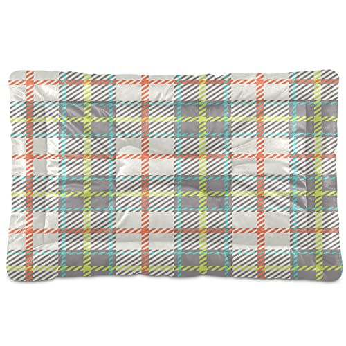 Boccsty Haustierbett mit Schottenkaromuster, Gelb / Rot, kariert, für Hunde und Katzen, Hundebett, 61 x 91 cm, Kissen für mittelgroße und kleine Welpen Boccsty Haustierbett mit Schottenkaromuster, Gelb / Rot, kariert, für Hunde und Katzen, Hundebett, 61 x 91 cm, Kissen für mittelgroße und kleine Welpen von Boccsty