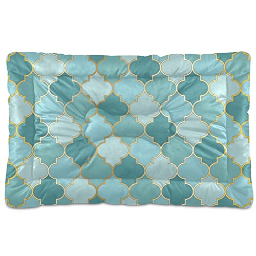 Boccsty Moschee Fenster Haustierbett Matte Blaugrün Türkis Hund Katze Kiste Matte Hundebett 61 x 91 cm Haustierkissen Kissen Kissen Pad für mittelgroße kleine Welpen Schlafen Boccsty Moschee Fenster Haustierbett Matte Blaugrün Türkis Hund Katze Kiste Matte Hundebett 61 x 91 cm Haustierkissen Kissen Kissen Pad für mittelgroße kleine Welpen Schlafen von Boccsty