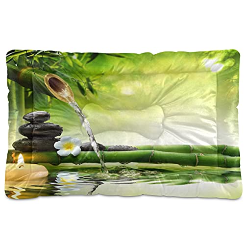 Boccsty Spa Zen Stones Haustierbett, Bambusstiele, Kerze, Hundebett, 45,7 x 61 cm, Haustierkissen, Kissen für mittelgroße und kleine Welpen Boccsty Spa Zen Stones Haustierbett, Bambusstiele, Kerze, Hundebett, 45,7 x 61 cm, Haustierkissen, Kissen für mittelgroße und kleine Welpen von Boccsty