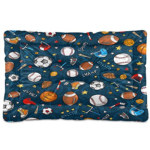 Haustierbett, Fußball, Basketball, Baseball, Sport, Hund, Katze, Hundebett, 61 x 91 cm, Haustierkissen, Kissen für mittelgroße und kleine Welpen Haustierbett, Fußball, Basketball, Baseball, Sport, Hund, Katze, Hundebett, 61 x 91 cm, Haustierkissen, Kissen für mittelgroße und kleine Welpen von Boccsty