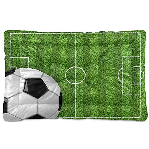 Haustierbett, Fußballfeldball, für Sport, Fußball, Hund, Katze, Kiste, Hundebett, 61 x 91 cm, Haustierkissen, Kissen für mittelgroße und kleine Welpen von Boccsty