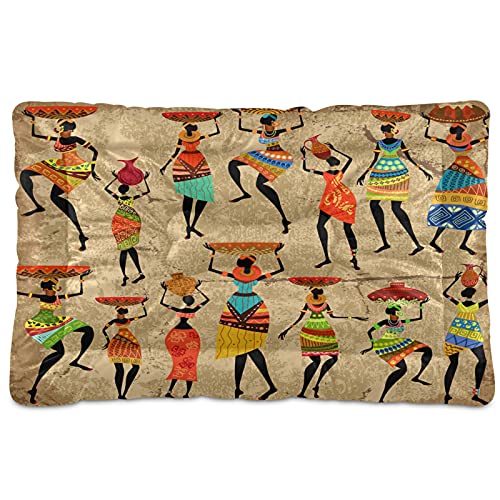Haustierbett, afrikanische Frau, hübsches Mädchen, Tribal-Stil, Hundebett, 45,7 x 61 cm, Kissen für mittelgroße und kleine Welpen von Boccsty