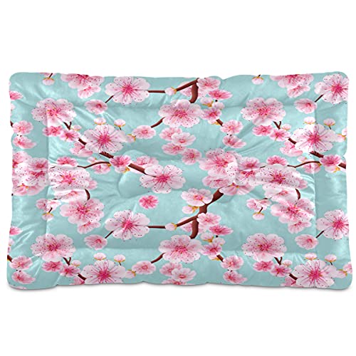 Haustierbett, japanische Kirschblüte, für Hunde und Katzen, 45,7 x 61 cm, Rosa Haustierbett, japanische Kirschblüte, für Hunde und Katzen, 45,7 x 61 cm, Rosa von Boccsty